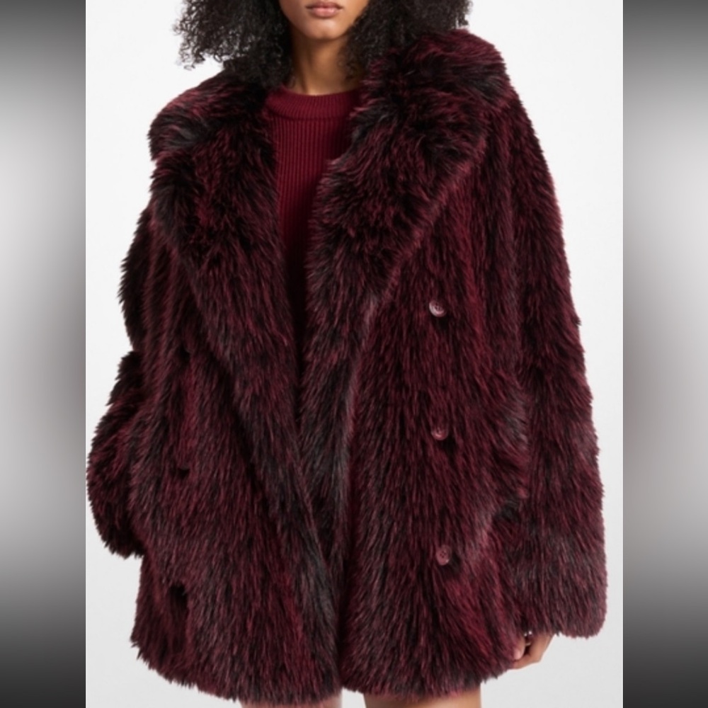 Michael Kors BNWT Sold Out Lush  Faux Fur coat